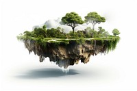 Floating island landscape outdoors nature. 