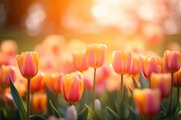 Spring tulips background nature landscape outdoors. AI generated Image by rawpixel.