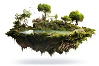 Floating island have only yard landscape outdoors nature. AI generated Image by rawpixel.