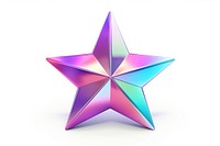 PNG Solid star shape iridescent symbol white background celebration. AI generated Image by rawpixel.