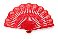 Traditional Chinese fan pattern heart red. AI generated Image by rawpixel.