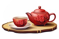 Traditional Chinese tea set teapot cup mug. AI generated Image by rawpixel.