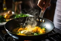 Frying egg kitchen cooking food. AI generated Image by rawpixel.