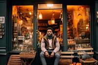 African american sitting store adult. AI generated Image by rawpixel.