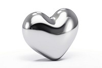 PNG Heart shape white background jewelry silver. AI generated Image by rawpixel.