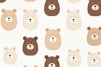 Bear pattern backgrounds mammal. AI generated Image by rawpixel.