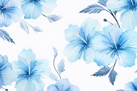 Blue hibiscus flower pattern backgrounds nature. AI generated Image by rawpixel.