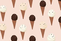 Chocolate ice cream backgrounds dessert pattern. AI generated Image by rawpixel.