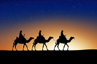 Christmas silhouette outdoors mammal. AI generated Image by rawpixel.
