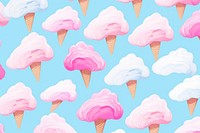 Cotton candy ice cream backgrounds dessert pattern. AI generated Image by rawpixel.