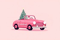 Christmas pink car christmas vehicle plant. AI generated Image by rawpixel.