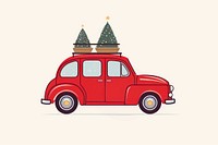 Christmas red car christmas vehicle transportation. AI generated Image by rawpixel.