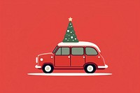 Christmas red car christmas vehicle van. AI generated Image by rawpixel.