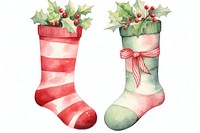 Christmas holly gift sock. AI generated Image by rawpixel.
