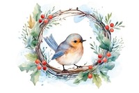 Bird animal wreath robin. AI generated Image by rawpixel.