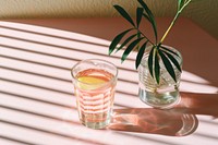 Muted pastels glass refreshment freshness. AI generated Image by rawpixel.