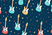 Electric guitar backgrounds pattern performance. AI generated Image by rawpixel.