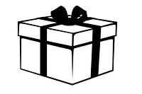 Gift box white line celebration. AI generated Image by rawpixel.