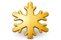 Golden snowflake christmas outdoors holiday. AI generated Image by rawpixel.