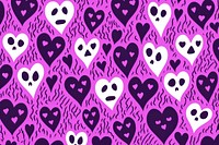 Goth heart pattern backgrounds purple. 