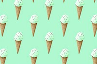 Mint chocolate ice cream backgrounds dessert pattern. 