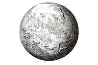 Moon sphere planet monochrome. AI generated Image by rawpixel.