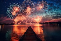 New Year fireworks outdoors nature. AI generated Image by rawpixel.