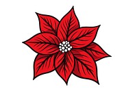 Poinsettia pattern flower plant. AI generated Image by rawpixel.