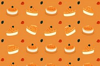 Pumpkin pie pattern backgrounds wallpaper. AI generated Image by rawpixel.