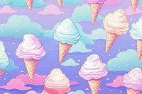 Rainbow ice cream backgrounds dessert pattern. 