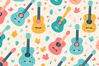 Spanish guitar pattern backgrounds performance. AI generated Image by rawpixel.