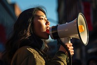 Female protest leader adult architecture performance. 