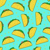 Taco pattern backgrounds food. AI generated Image by rawpixel.