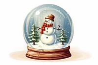 Snowman snow globe winter representation celebration. AI generated Image by rawpixel.