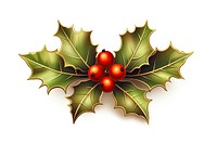 Gold holly pendent christmas plant leaf. AI generated Image by rawpixel.