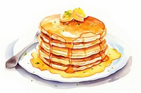 Pancake food breakfast pannekoek. AI generated Image by rawpixel.
