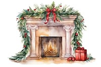 Fireplace christmas tradition hearth. AI generated Image by rawpixel.