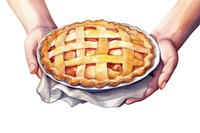 Carrying apple pie dessert plate food. AI generated Image by rawpixel.