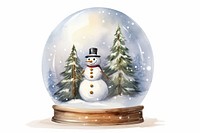 Snowman snow globe christmas winter representation. AI generated Image by rawpixel.