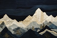 Winter mountain landscape nature quilt. AI generated Image by rawpixel.