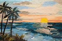 Outdoors painting sunset nature. AI generated Image by rawpixel.