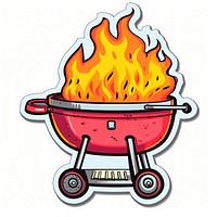 Bbq fire wheelbarrow barbecue. AI generated Image by rawpixel.