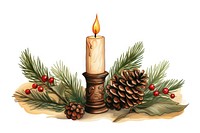 Candle tree decoration christmas. AI generated Image by rawpixel.