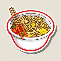 Chowmein noodle food meal. AI generated Image by rawpixel.