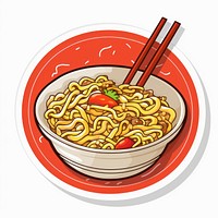 Chowmein noodle food meal. AI generated Image by rawpixel.
