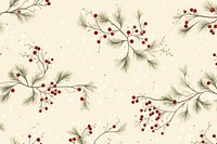 Christmas pattern snowflake christmas plant. AI generated Image by rawpixel.