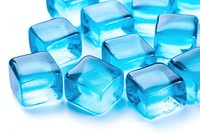 Ice cubes border backgrounds turquoise blue. AI generated Image by rawpixel.