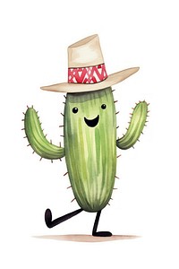 Cactus dancing plant white background vegetable. AI generated Image by rawpixel.