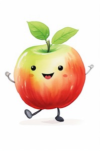 Apple dancing fruit plant food. AI generated Image by rawpixel.