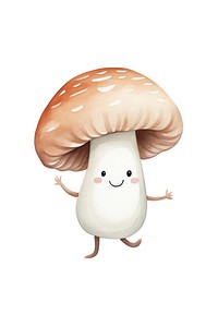 White mushroom dancing fungus rat white background. AI generated Image by rawpixel.